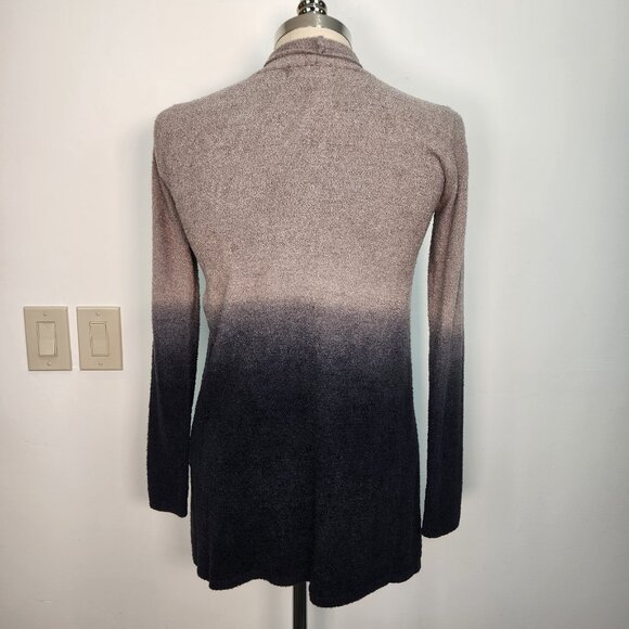Barefoot Dreams Bamboo Chic Lite Cardigan Sweater S/M Gray Blue Ombre Open Front - Picture 3 of 9